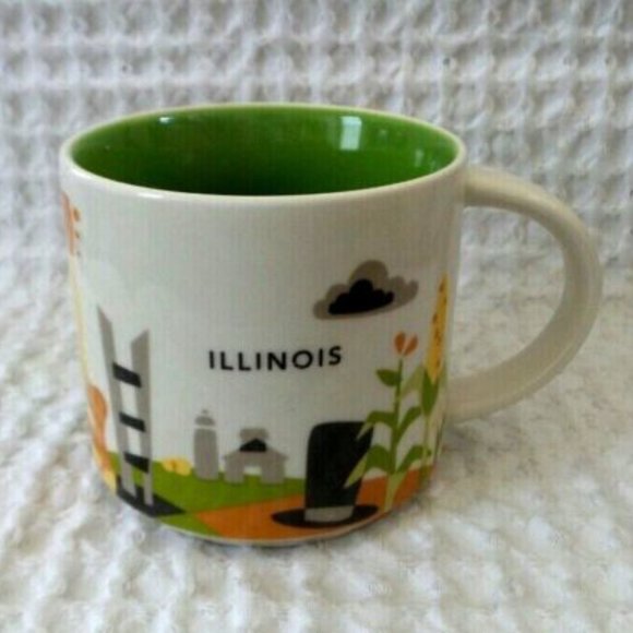 Starbucks Coffee Mug You Are Here Collection ILLINOIS 14 Ounce 2015 Abe Lincoln - Picture 7 of 7